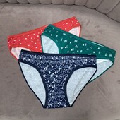 комплект трусиків зимовий новорічний принт р.М