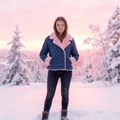 Жіноча утеплена джинсова куртка