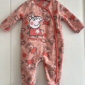 Дитячий флісовий чоловічок peppa pig, рожевий 3-6 м