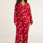 Жіноча фланелева піжама з довгими рукавами joyspun usa