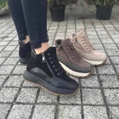 Ботинки жіночі чорні md, зима