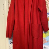 Женский красный кардиган с капюшоном .46-50р