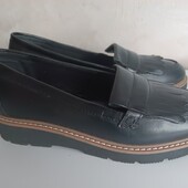 чорні лофери Next Forever Comfort Wide Fit із бахромою розмір39