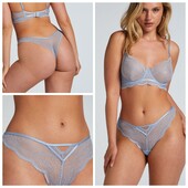 Hunkemoller! Повністю мереживні жіночі труси, чікіні Хл розмір blue grotto! Лот 10