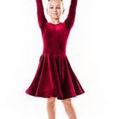 Стильна велюрова сукня для бальних танців 6-8років