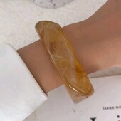 Браслет манжет, камінь, смола