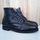 Натуральні шкіряні ботинки, чорні чоловічі черевики демі єврозима, р. 45