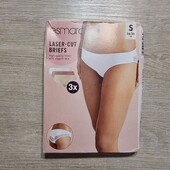 Есмара! Дуже гарні безшовні жіночі труси з мереживом! 3 шт! 36/38 євро! Лот 14