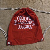 червоний тканинний рюкзак-мішок "Official Lapland Luggage".