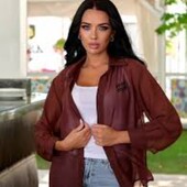 ❤️ Стильная рубашка бордо шифон ❤️Актуальный цвет❤️❤️Смотрите мои лоты ❤️