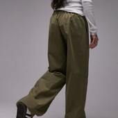Брюки в кольорі хакі з суміші бавовни