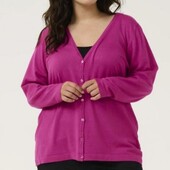 Яскраво рожевий вовняний кардіган