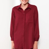 Вельветова червона бавовняна сорочка р.л