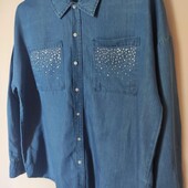 Джінсова сорочка з декором