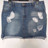Джинсова спідниця розмір 16