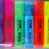 Набір текстмаркерів 6шт 1-5мм 4-117 4Office