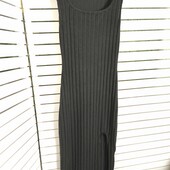 Shein, L сукня міді пухнастий рубчик з розрізом