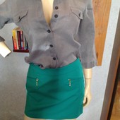 Отличная мини юбка с замочками бренда H&M, р. 40-42