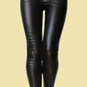 Лосини еко-шкіра утеплені з кишенями 85