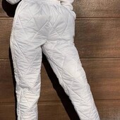 Жіночі зимові дуті стьобані штани на синтепоні.