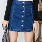 Трендова джинсова спідниця, S