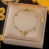 Браслет нержавіюча сталь позолота