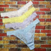 Арт.818 труси жіночі мереживні стрінги 4шт h&m євро розмір ххл.