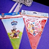 двухсторонние Флажки вымпелы растяжка гирлянда Щенячий патруль