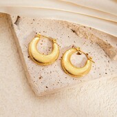 Сережки нержавіюча сталь позолота