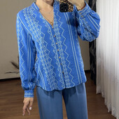 Сорочка з вишивкою та дерев’яними ґудзиками zara