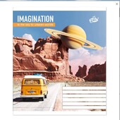 Зошит 96 аркушів у клітинку кольорова обкладинка Серія 2632 Небаченi свiти