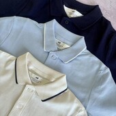 Футболки Поло беж anvil і голубий h&m