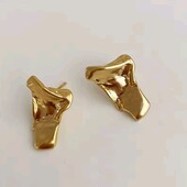 Сережки цвяшки м'яте золото