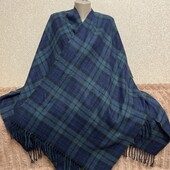 Теплий великий шарф шаль пончо з китицями 200х120 см