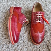 р.44;45.Дизайнерські туфлі/ оксфорди Wellensteyn нат.шкіра