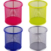 Стакан для ручек металл "Сетка" 802-B, черный 9,5х8,5 см