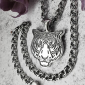 Срібний кулон тигр