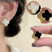 Сережки двухсторонні медсплав клевер конюшина