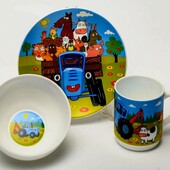 Набір дитячого посуду Синій трактор