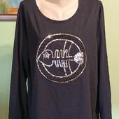 Реглан с пайетками, батал (130)