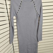 Quiz, M ніжна сукня светр рубчик з перлами