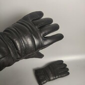 Теплі чоловічі шкіряні рукавички з хутром