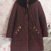 Тепле зимове пальто. Марсала колір.стан нового.укрп 50%