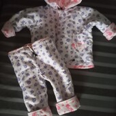 Детский тёплый двухсторонний комплект, куртка + штаны, б/у