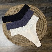 Арт.1584 трусики жіночі стринги 3шт h&m розмір М.