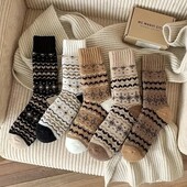 Лот-5пар!!! Теплі зимові шкарпетки з етнічним візерунком 37-39р