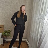 Чорний, комфортний спортивний костюм для дому, нюанс ✨