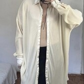 Сорочка в рубчик ( рубашка ) оверсайз .