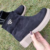 Нові Замшеві черевики чоботи сапоги полусапоги полуботинки замша на байці 38р 24,5см