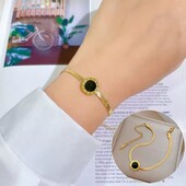 Чорний корпус круглі римські цифри, браслет-ланцюжок у вигляді змії золотого кольору Stainless steel